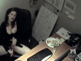 Naughty office teen solo