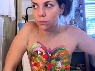 Hot brunette from squirt masturbating on webcam