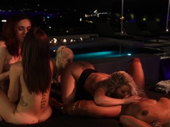 Ebony and Ivory Orgy: A Hairy Outdoor Sex Party with Pussy