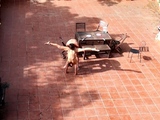 Public Courtyard Blowjob and Fucking with a Hot Brunette Ama